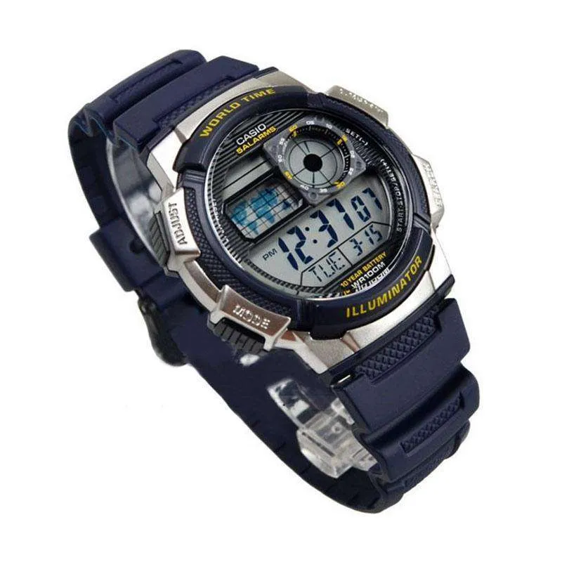 Casio AE-1000W-2A Navy Blue Resin Strap Watch for Men