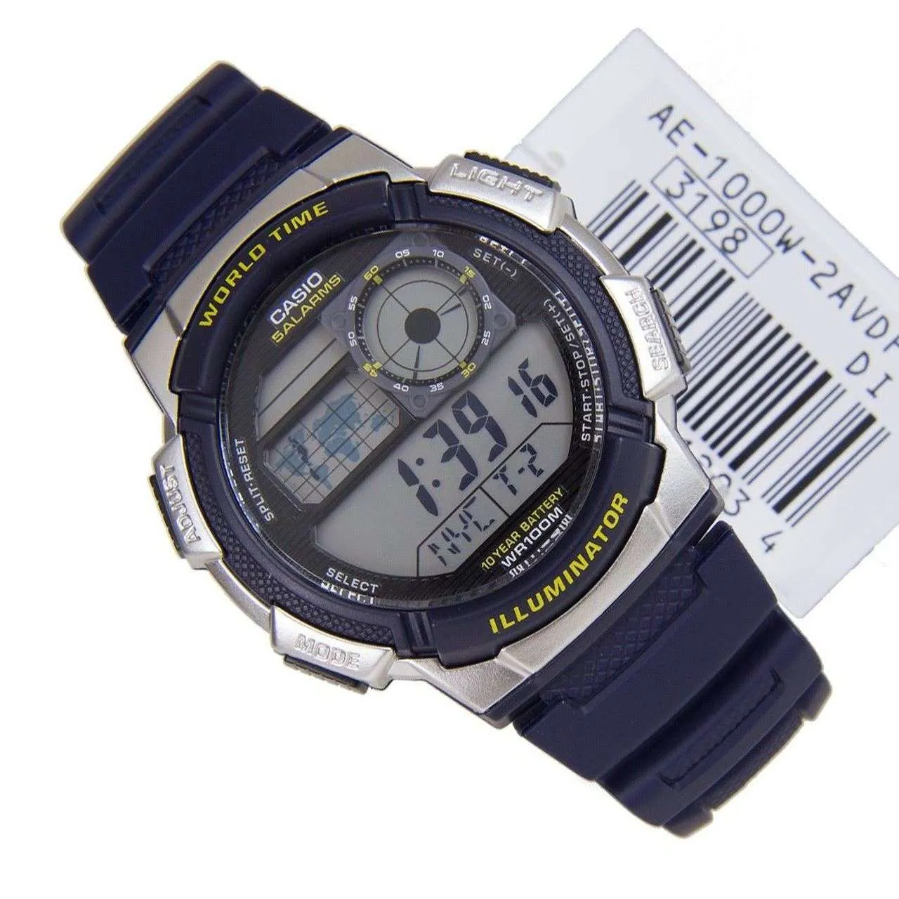 Casio AE-1000W-2A Navy Blue Resin Strap Watch for Men
