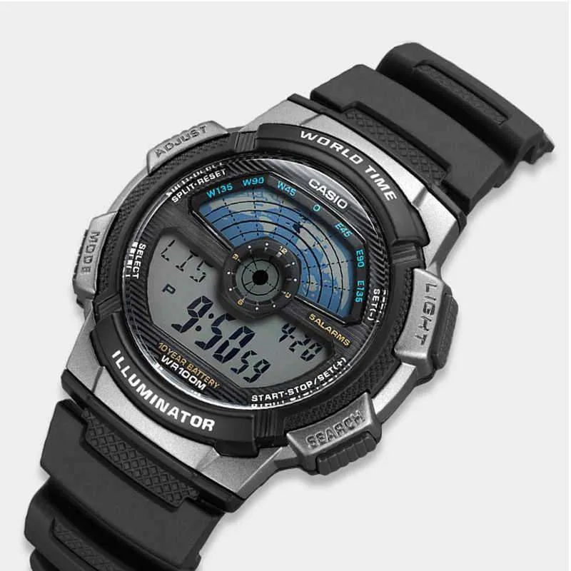 Casio AE-1100W-1A Black Resin Strap Watch For Men
