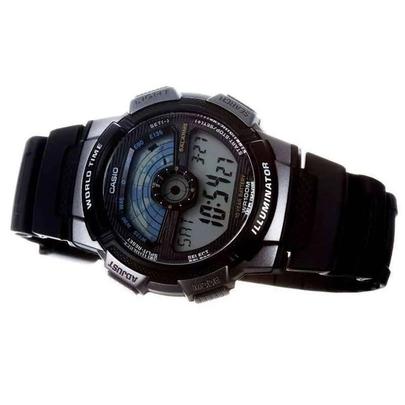 Casio AE-1100W-1A Black Resin Strap Watch For Men