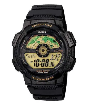 Casio AE-1100W-1BVDF Black Resin Strap Watch for Men