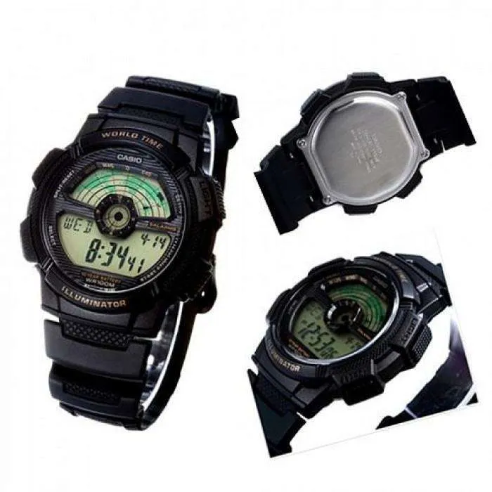 Casio AE-1100W-1BVDF Black Resin Strap Watch for Men