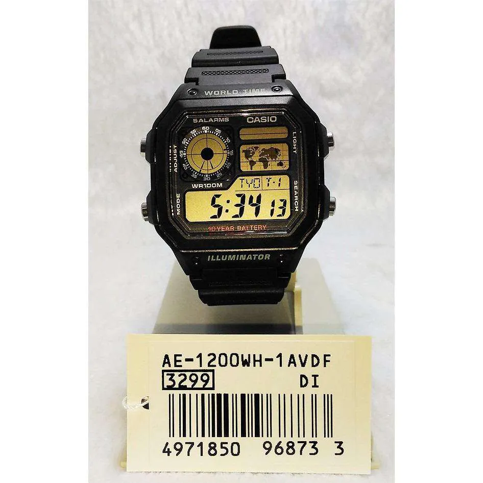 Casio AE-1200WH-1AVDF Black Resin Watch for Men