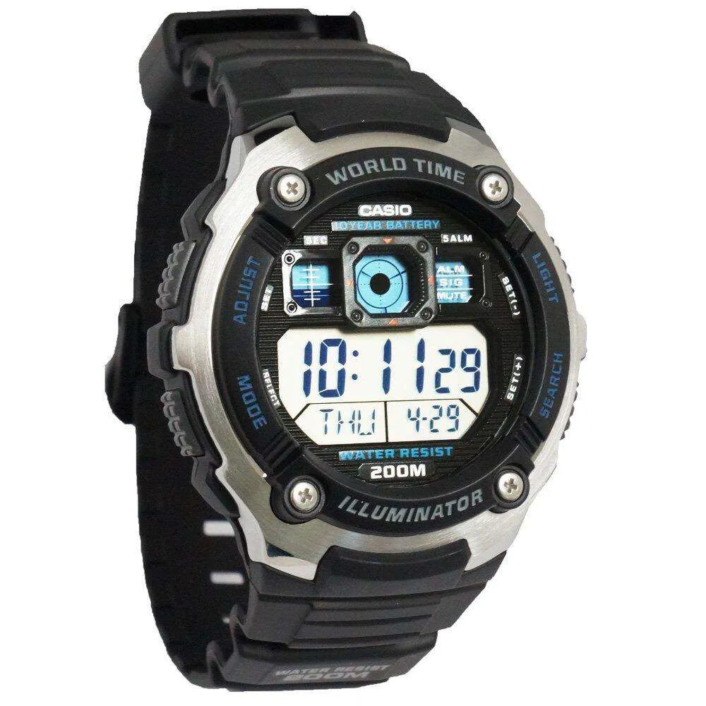 Casio AE-2000W-1A Black Resin Strap Watch for Men