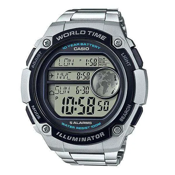 Casio AE-3000WD-1AVDF Silver Stainless Watch for Men