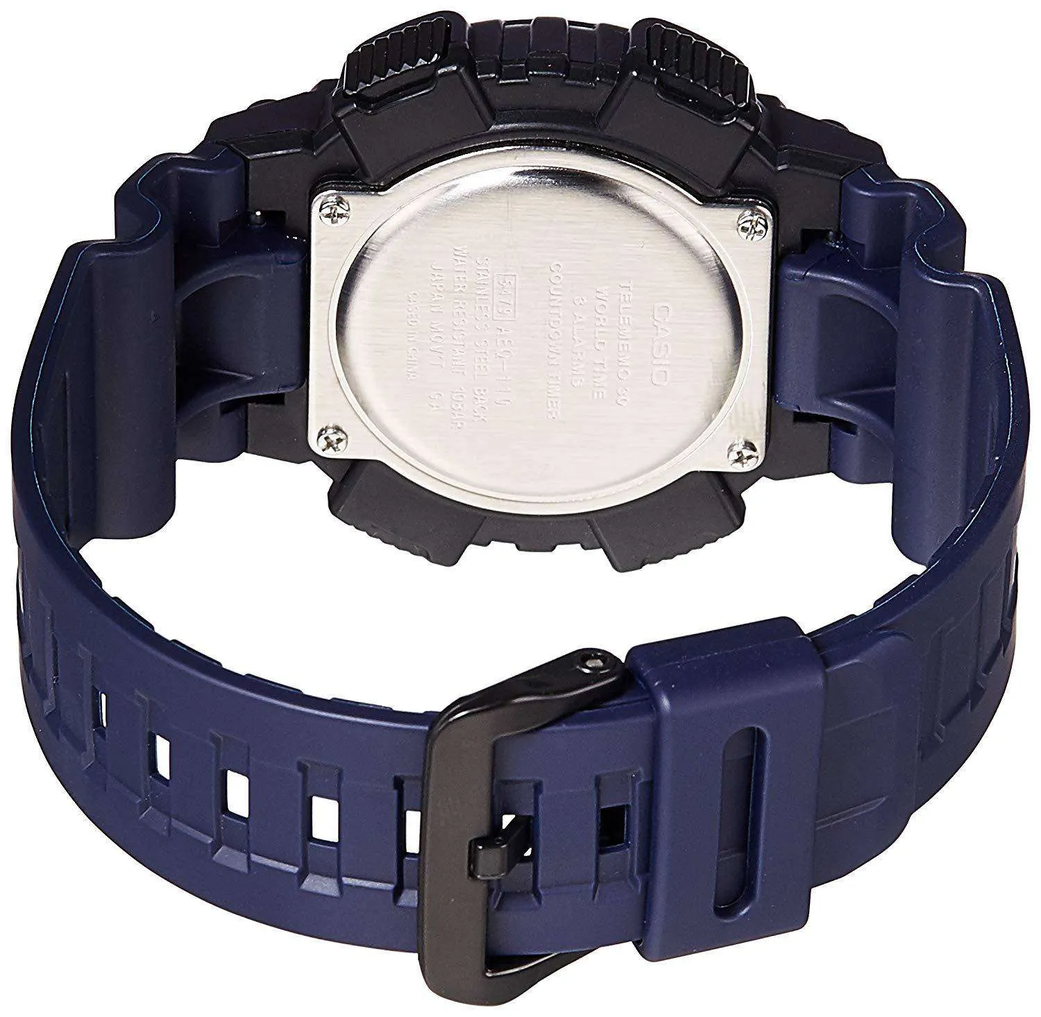 Casio AEQ-110W-2A Navy Blue Resin Strap Watch for Men