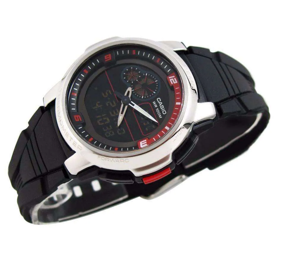 Casio AQF-102W-1BVDF Black Resin Watch for Men