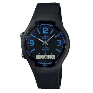 Casio AW-90H-2BVDF Black Resin Watch for Men and Women