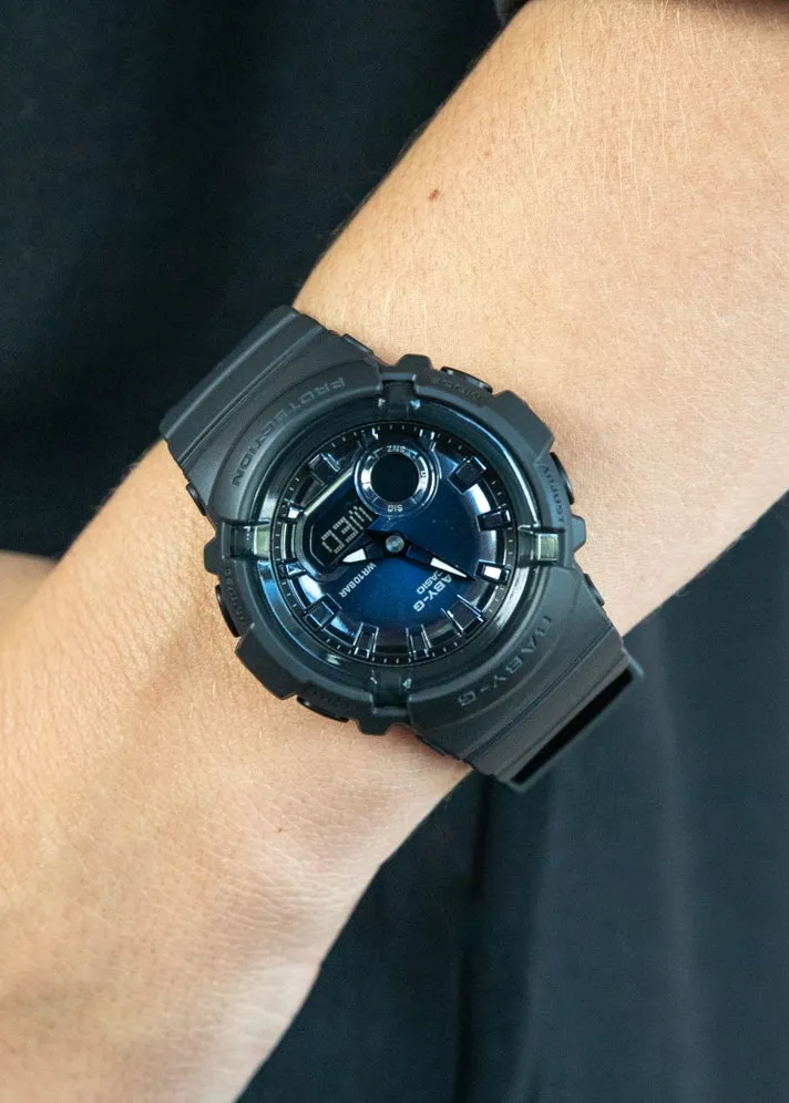 CASIO BABY-G ANALOGUE / DIGITAL BLACK RESIN BAND BGA280-1A