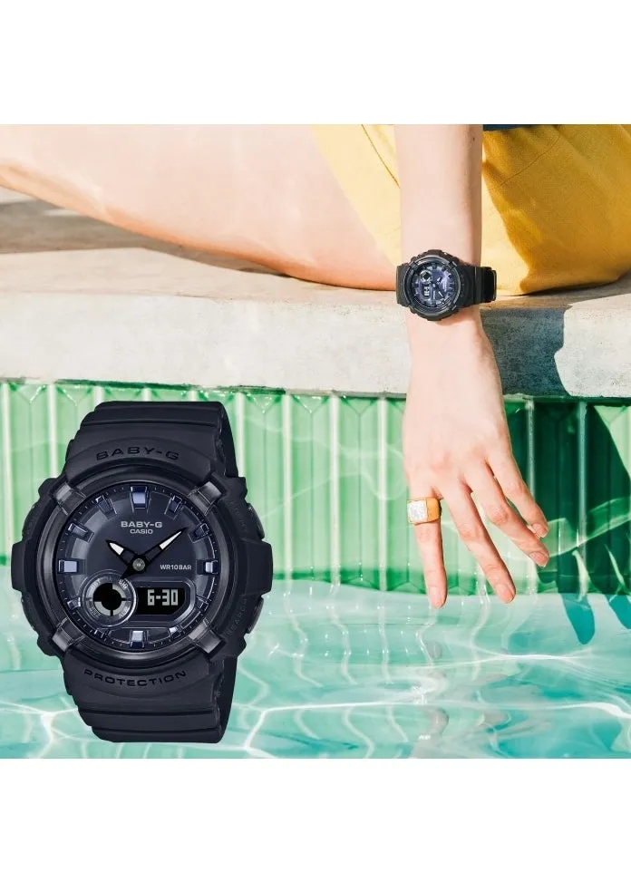 CASIO BABY-G ANALOGUE / DIGITAL BLACK RESIN BAND BGA280-1A