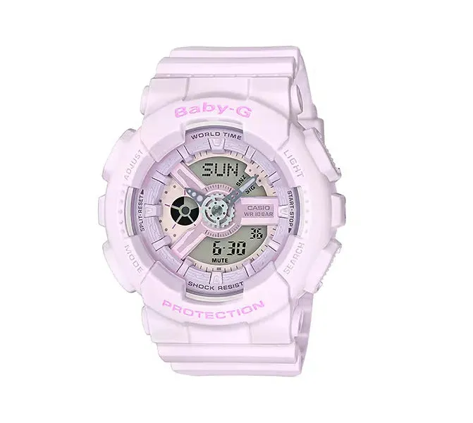 Casio Baby-g BA-110-4A2 Digital Analog Rubber Strap Watch For Women