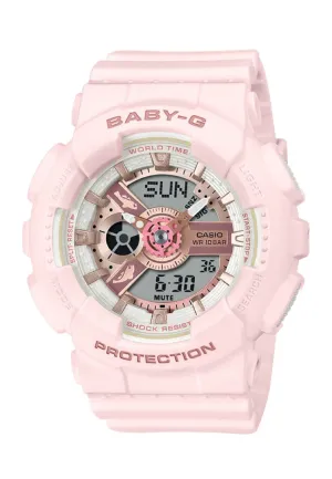 Casio Baby-g BA-110AQ-4A "Aqua Planet" Digital Analog Rubber Strap Watch For Women