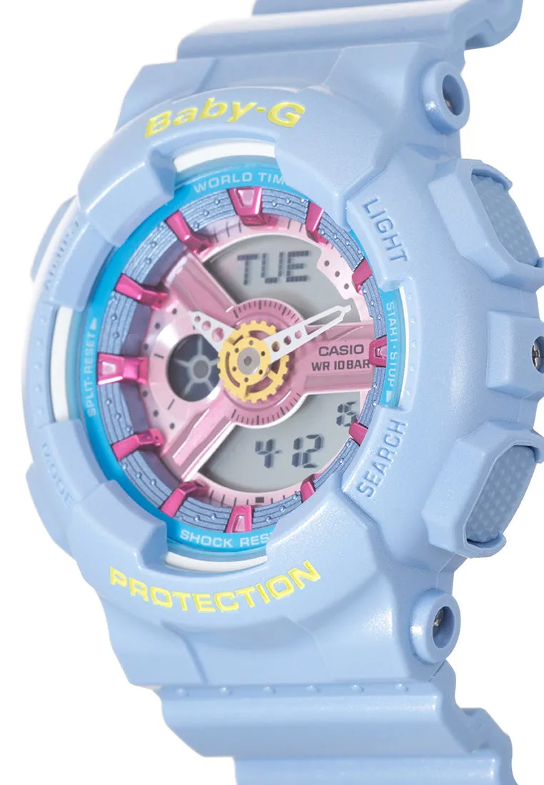 Casio Baby-g BA-110CA-2ADR Digital Analog Rubber Strap Watch For Women