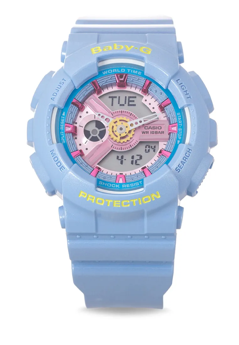 Casio Baby-g BA-110CA-2ADR Digital Analog Rubber Strap Watch For Women