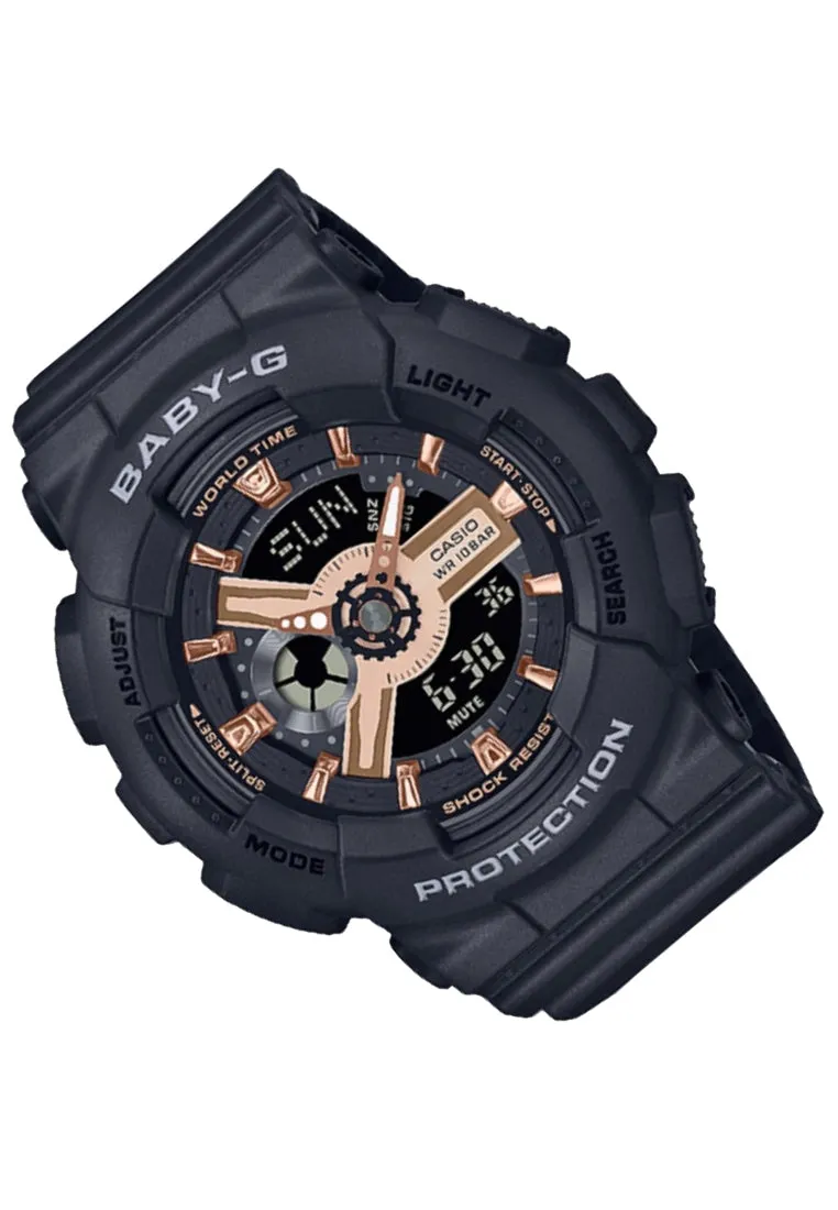 Casio Baby-g BA-110XRG-1A Digital Analog Rubber Strap Watch For Women