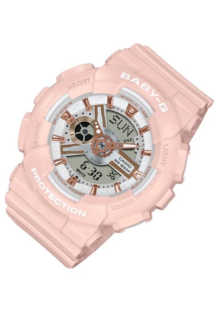 Casio Baby-g BA-110XRG-4A Digital Analog Rubber Strap Watch For Women
