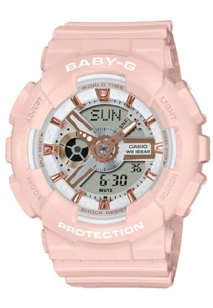 Casio Baby-g BA-110XRG-4A Digital Analog Rubber Strap Watch For Women