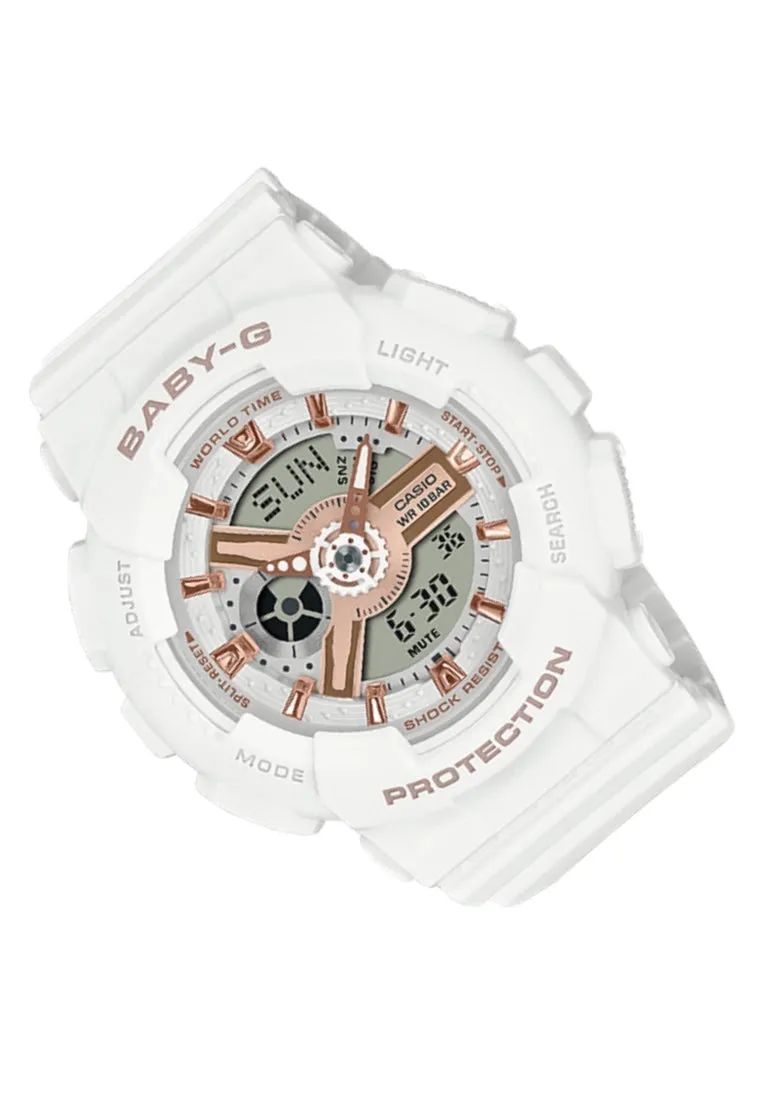 Casio Baby-g BA-110XRG-7A Digital Analog Rubber Strap Watch For Women