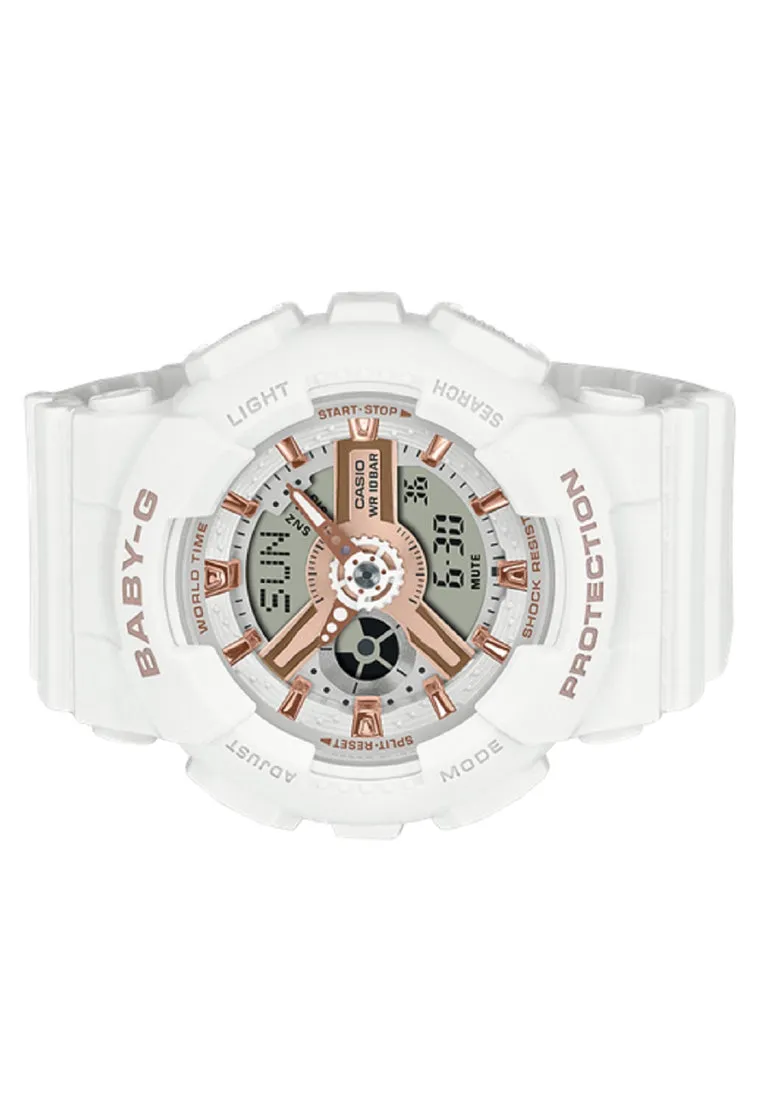 Casio Baby-g BA-110XRG-7A Digital Analog Rubber Strap Watch For Women