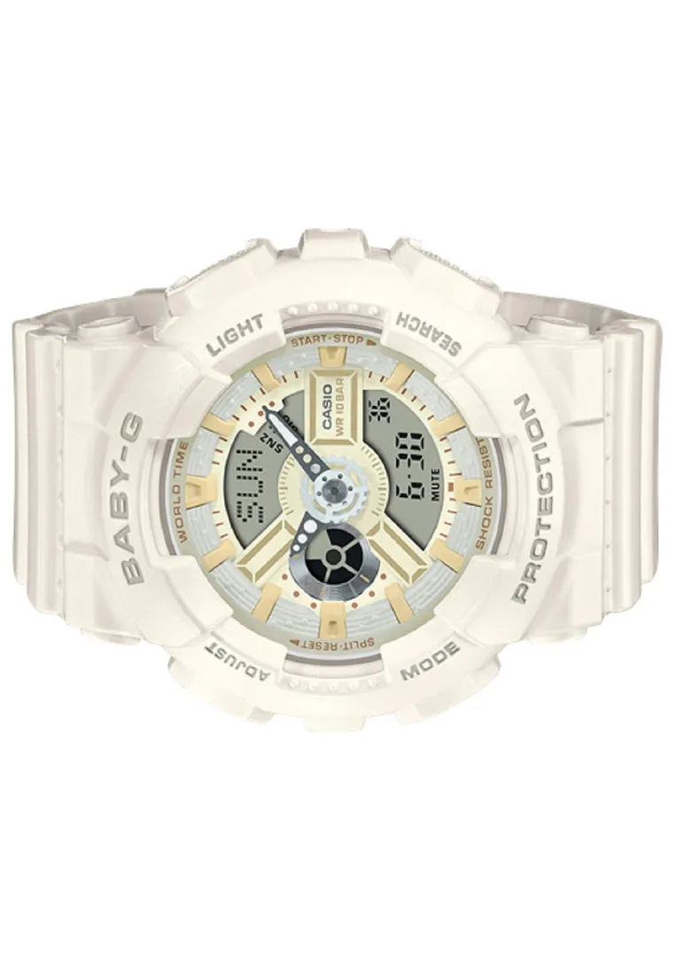 Casio Baby-g BA-110XSW-7A Digital Analog Rubber Strap Watch For Women