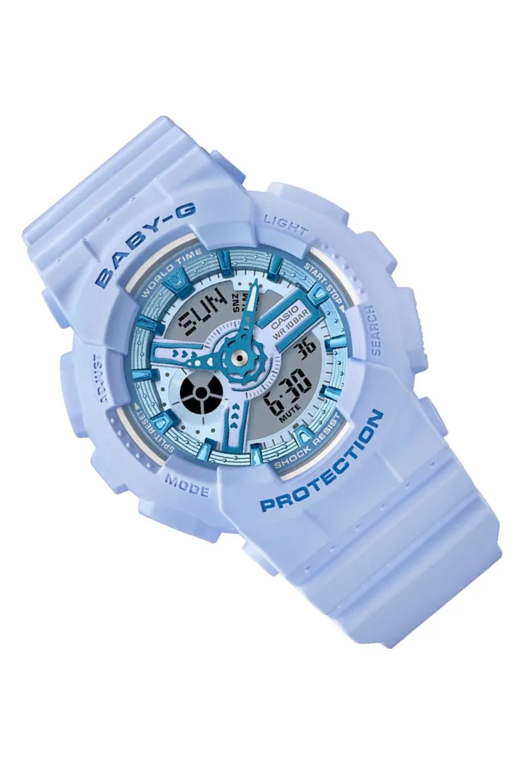 Casio Baby-g BA-110YK-2A Digital Analog Rubber Strap Watch for Women