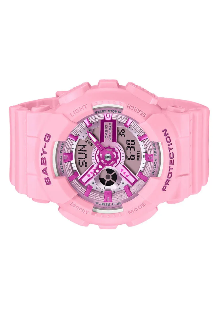 Casio Baby-g BA-110YK-4A Digital Analog Rubber Strap Watch for Women