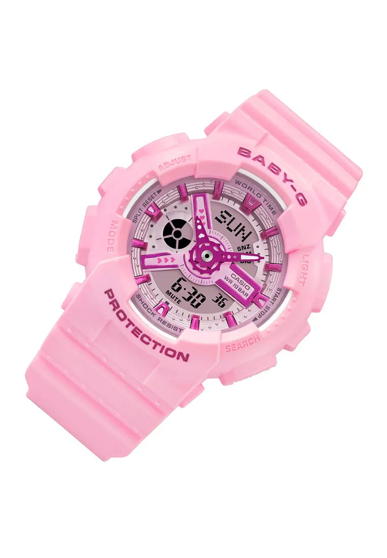Casio Baby-g BA-110YK-4A Digital Analog Rubber Strap Watch for Women