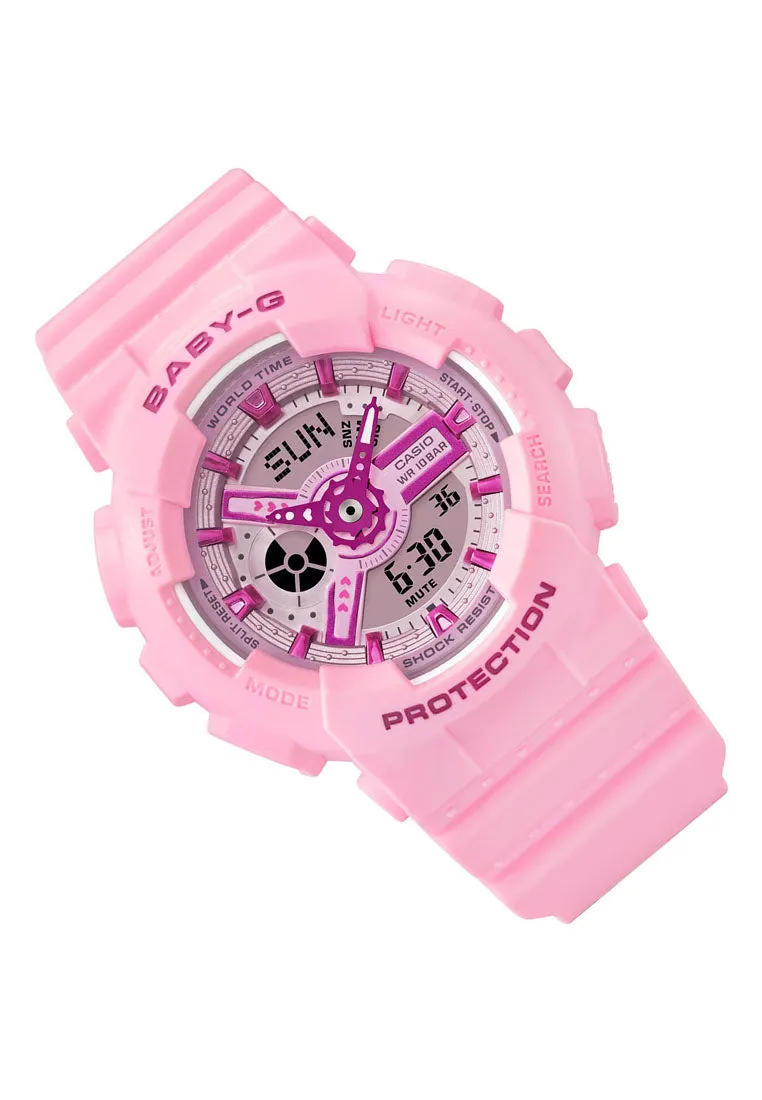 Casio Baby-g BA-110YK-4A Digital Analog Rubber Strap Watch for Women