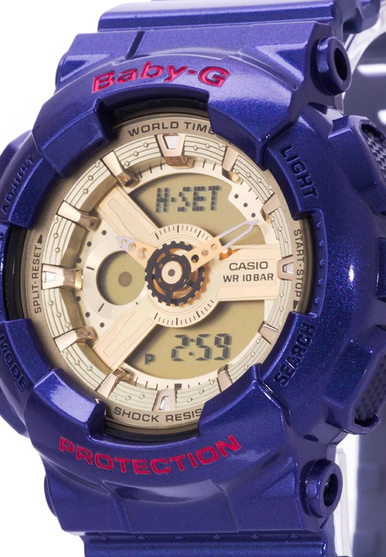 Casio Baby-g BA-111GGC-2A Digital Analog Rubber Strap Watch For Women