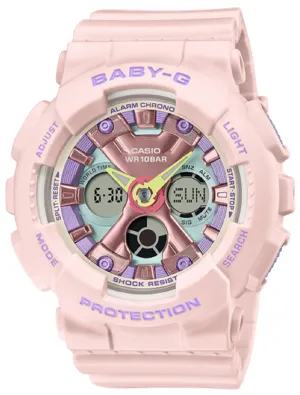 Casio Baby-g BA-130PM-4A Digital Analog Rubber Strap Watch For Women