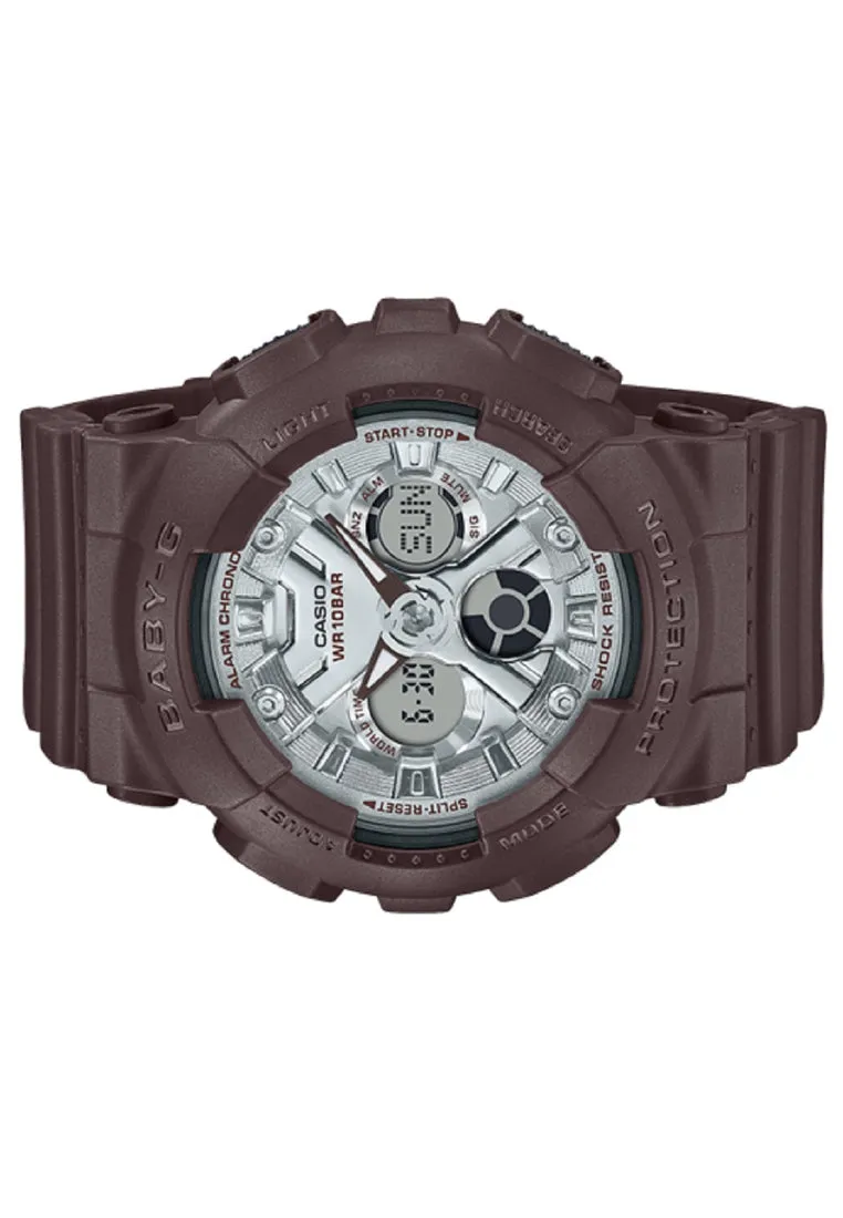 Casio Baby-g BA-130SW-5A Digital Analog Rubber Strap Watch For Women