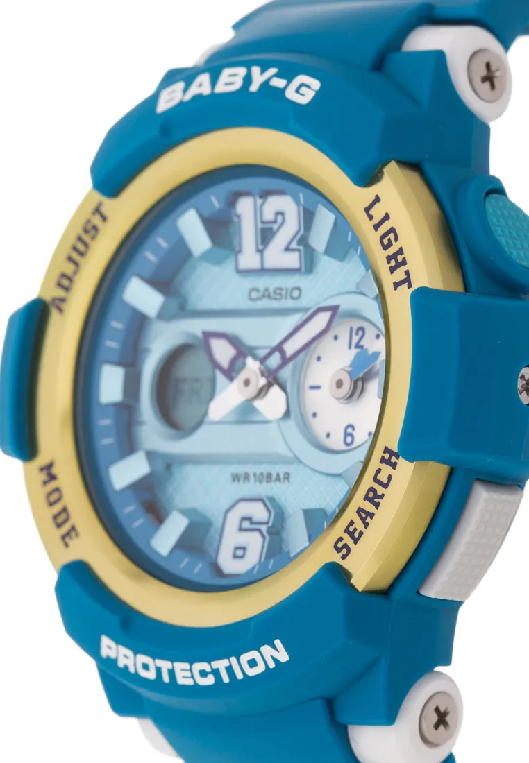 Casio Baby-g BGA-210-2BDR Digital Analog Rubber Strap Watch For Women