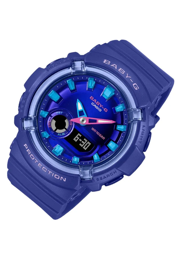 Casio Baby-g BGA-280DN-2A Digital Analog Rubber Strap Watch for Women