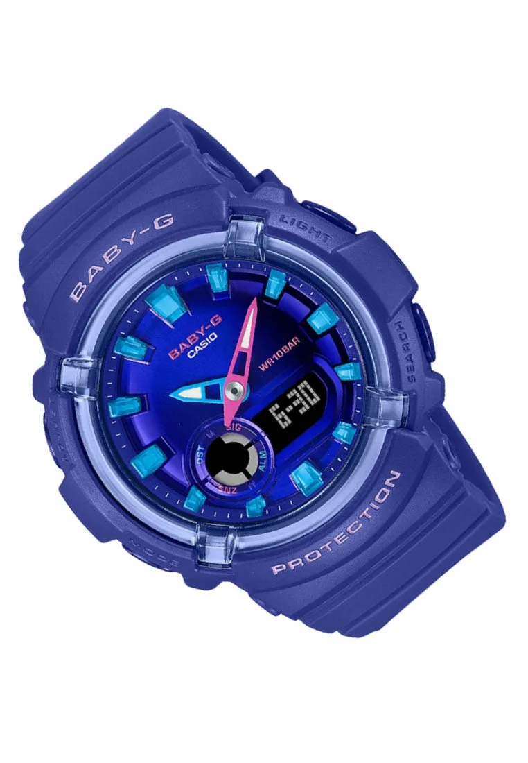 Casio Baby-g BGA-280DN-2A Digital Analog Rubber Strap Watch for Women
