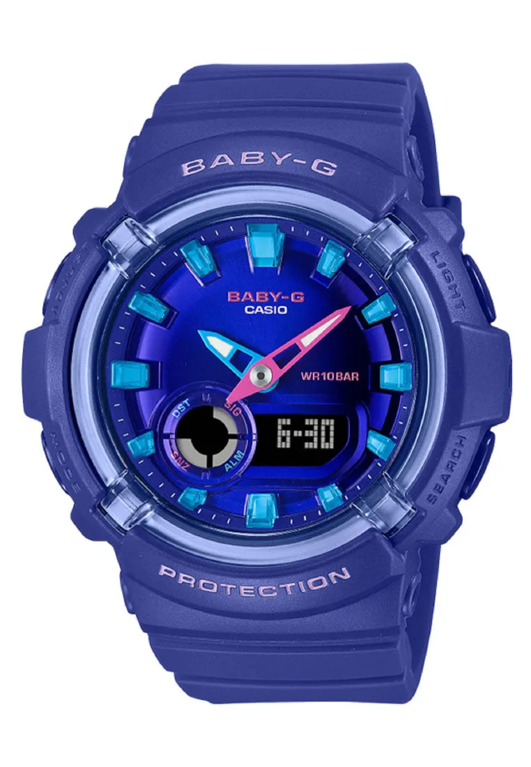 Casio Baby-g BGA-280DN-2A Digital Analog Rubber Strap Watch for Women