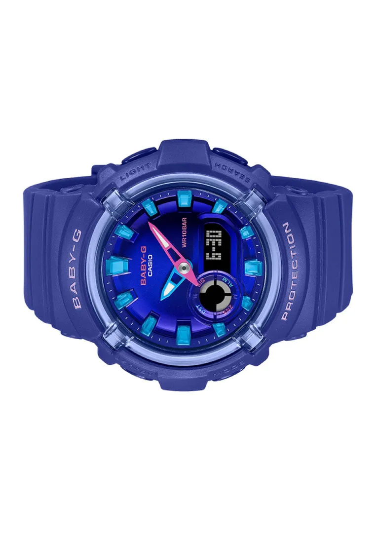Casio Baby-g BGA-280DN-2A Digital Analog Rubber Strap Watch for Women