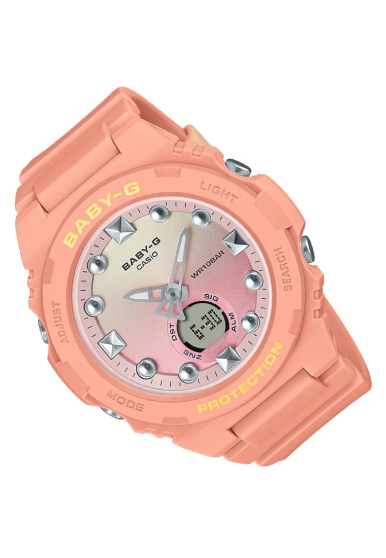Casio Baby-g BGA-320-4A1 Digital Analog Rubber Strap Watch For Women