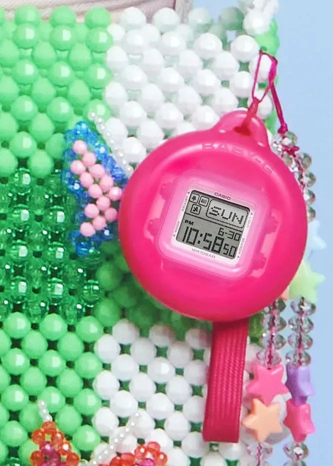 CASIO BABY-G DIGITAL SQUARE PURPLE RESIN BAND & HOLDER BGD10K-6D
