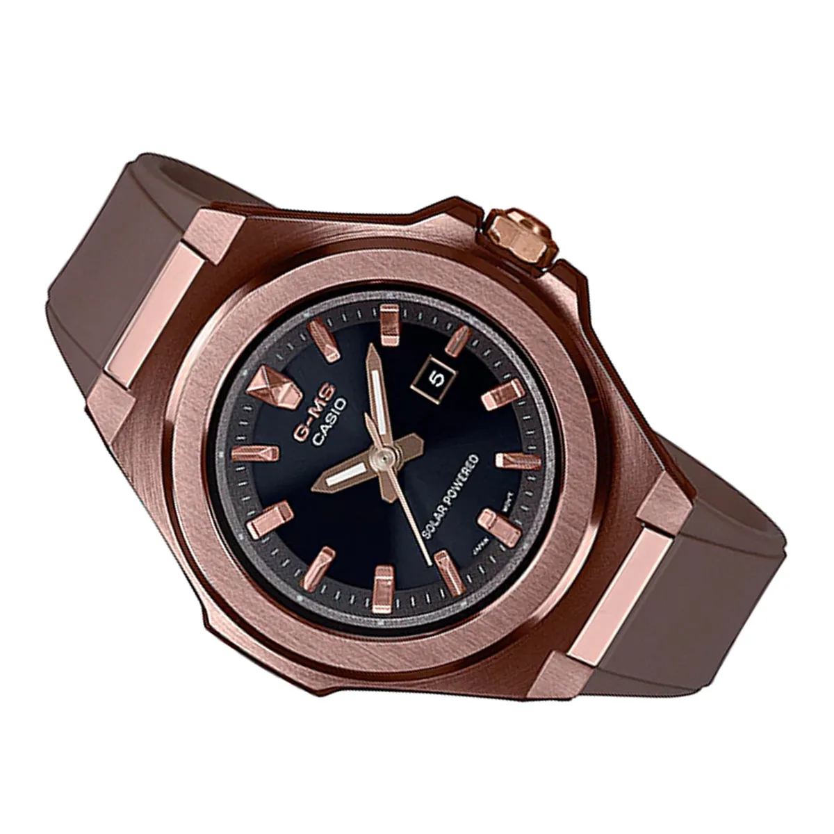 Casio Baby-g MSG-S500G-5A Solar Analog Rubber Strap Watch For Women