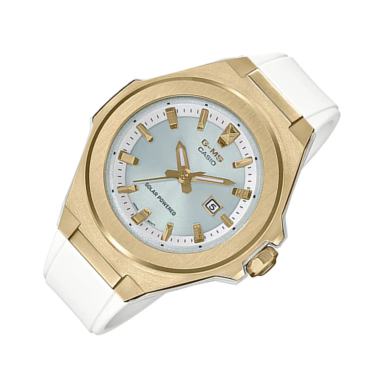 Casio Baby-g MSG-S500G-7A Solar Analog Rubber Strap Watch For Women