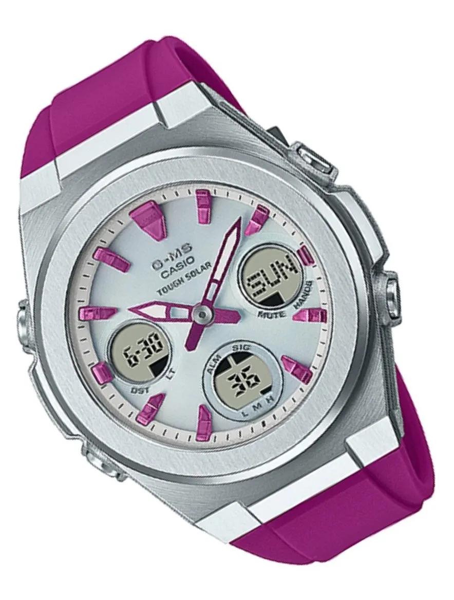 Casio Baby-g MSG-S600-4A Solar Digital Analog Rubber Strap Watch For Women