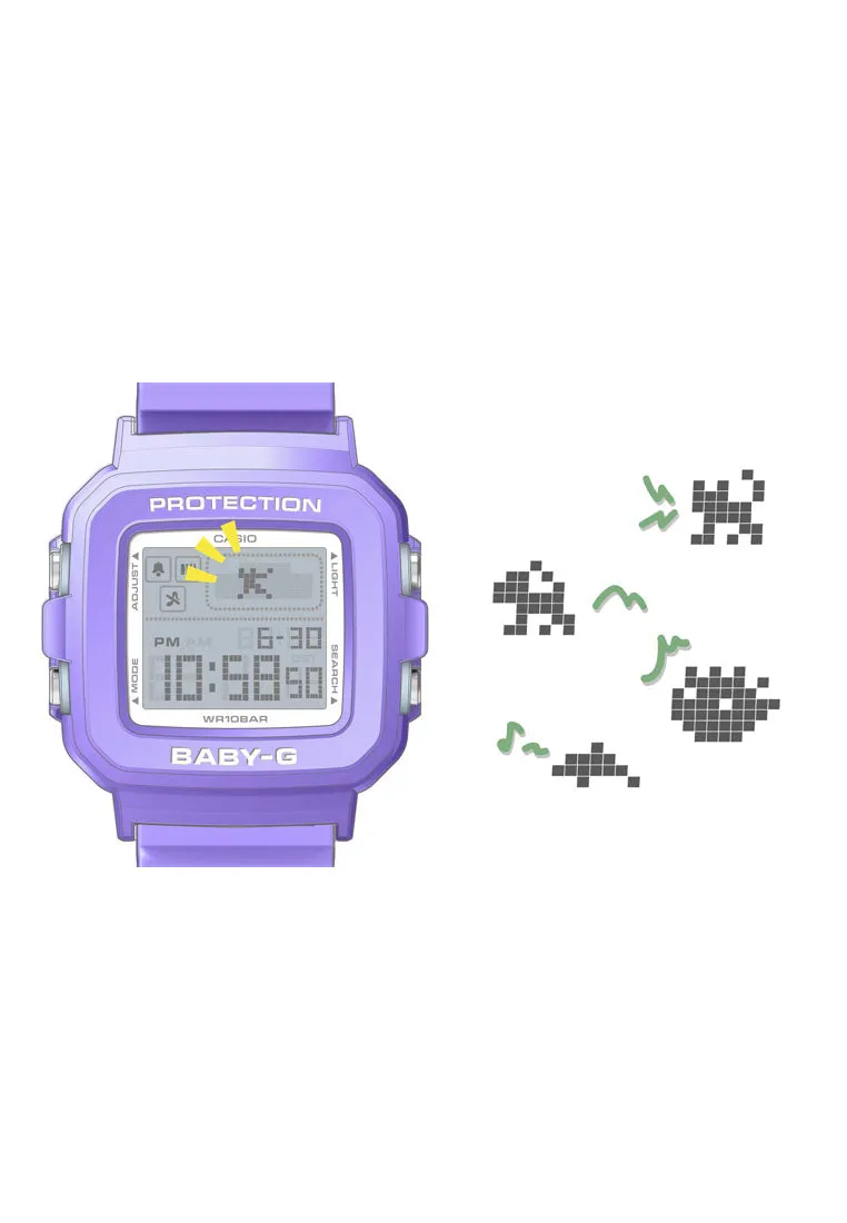 Casio Baby-g   PLUS Series BGD-10K-6DR Digital Rubber Strap Watch for Women