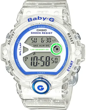 Casio Baby-G Runners Jelly Watch - Translucent&#44; Blue & White - Lap Time - 200m