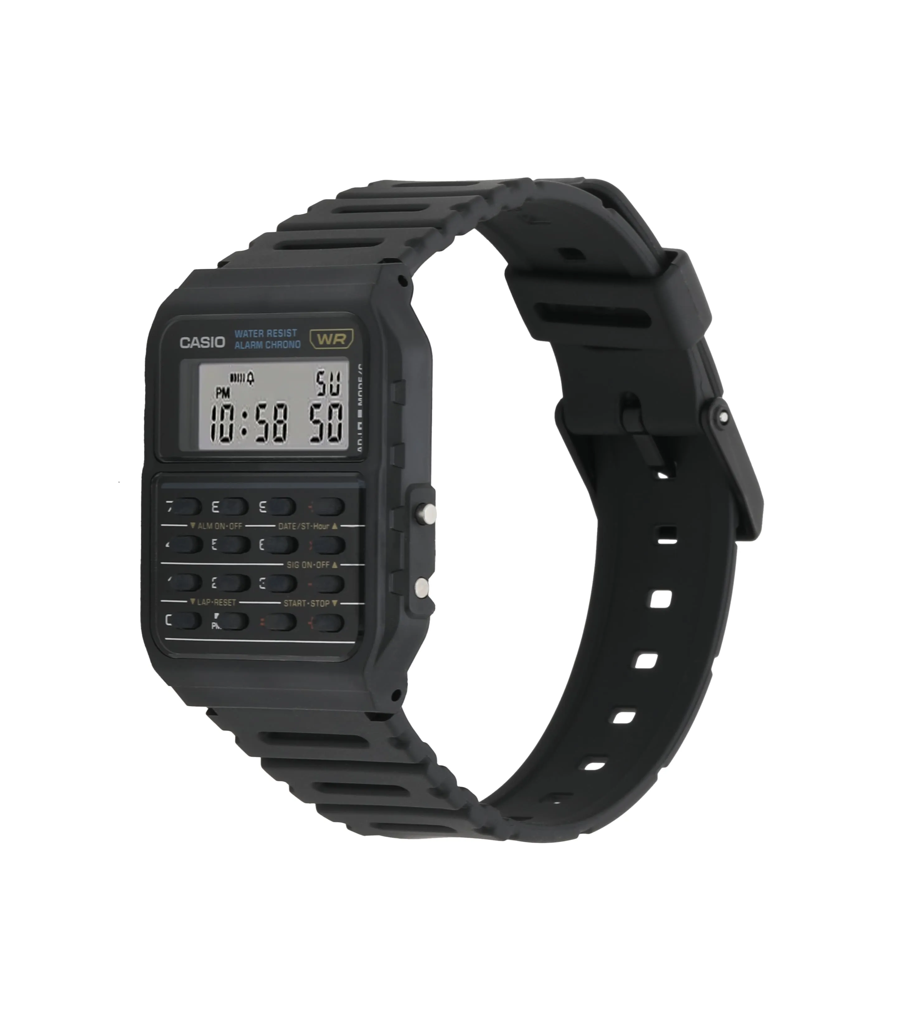 Casio Calculator Data Bank Black Resin Band Watch CA53W-1