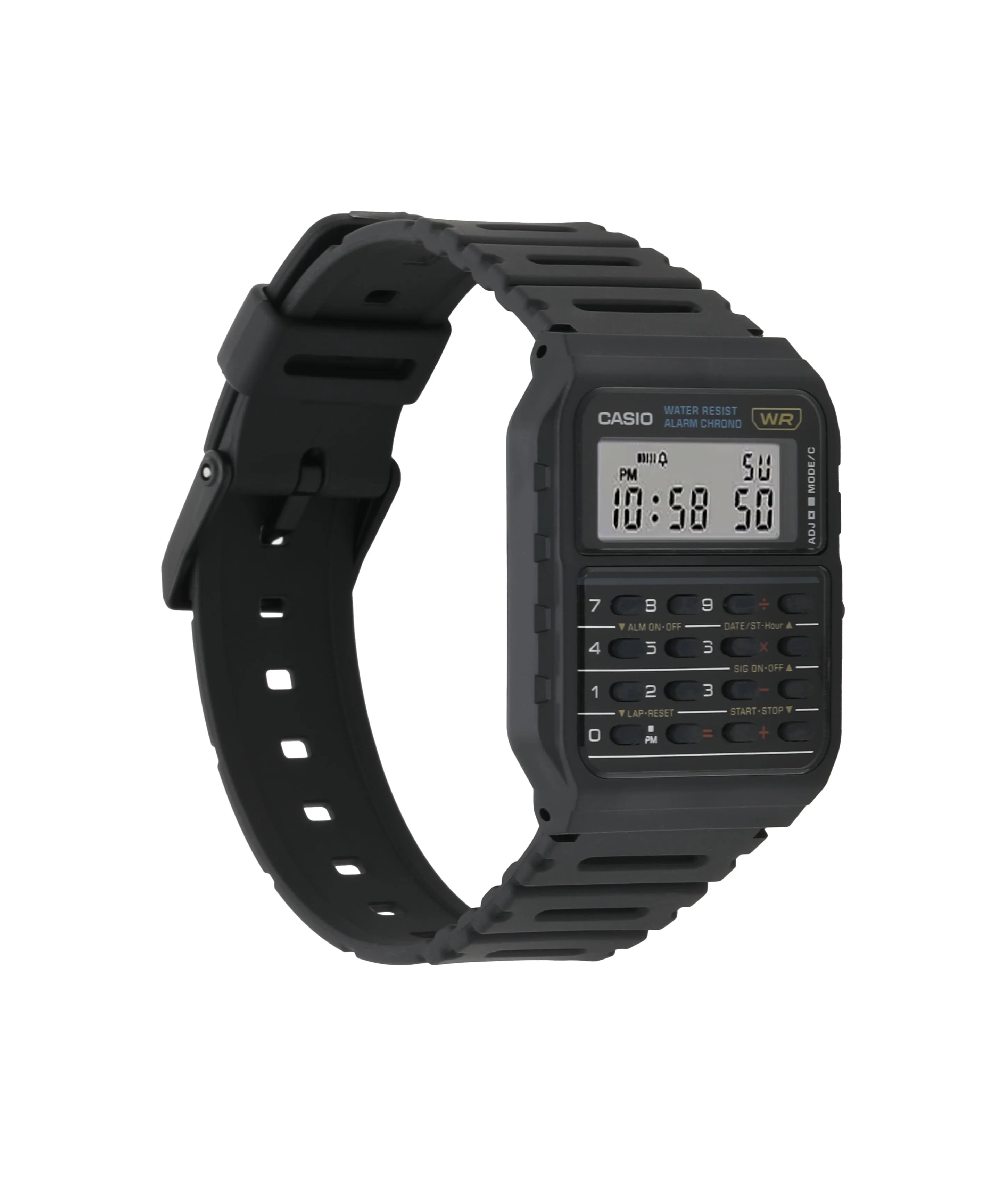 Casio Calculator Data Bank Black Resin Band Watch CA53W-1