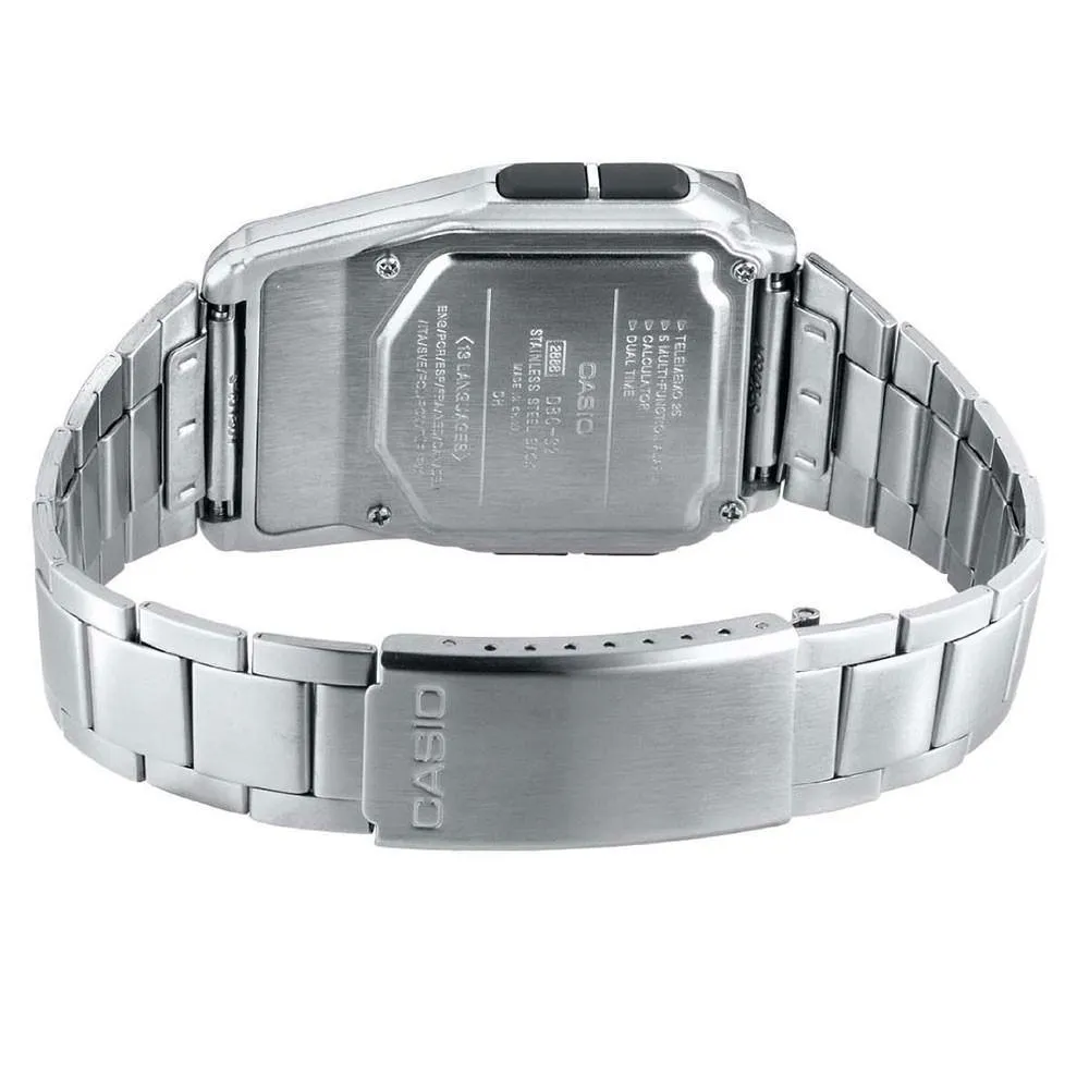 Casio DBC-32D-1A Silver Stainless Calculator Watch for Men and Women