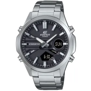 Casio Edifice Black Dial Silver Stainless Steel Strap Men Watch EFV-C120D-1ADF
