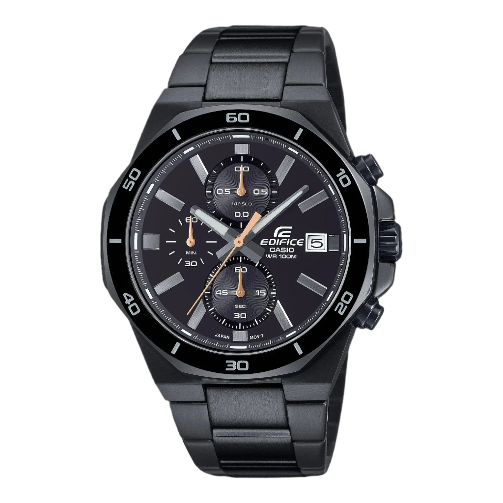 Casio Edifice Black Stainless Steel Strap Men Watch EFV-640DC-1AVUDF-P