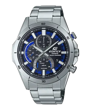 Casio Edifice Black with Blue Dial Chronograph Metal Band Watch EFSS610D-1A