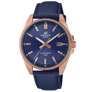 Casio Edifice Blue Leather Strap Unisex Watch EFV-150CL-2AVUDF-P